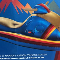 Funboy X aviator Nation Vintage Racer Inflatable Snowmobile Snow Sled