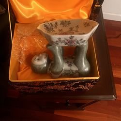 Vintage Chinoiserie Monkey Bowl