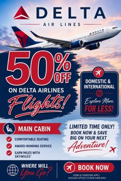 DELTA FLIGHTS 50% OFF