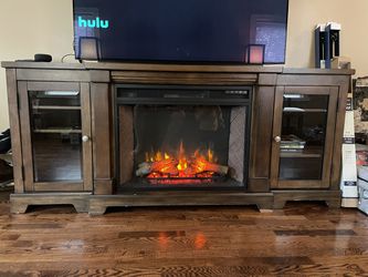 Entertainment Center with electronic Fireplace  Thumbnail