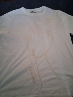 7 For All Mankind White Graphic T-Shirt