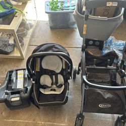Gently Used Graco SnugRide 35 Lite LX Travel System - Black
