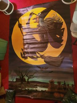 VINTAGE HALLOWEEN STORE DISPLAY POSTER