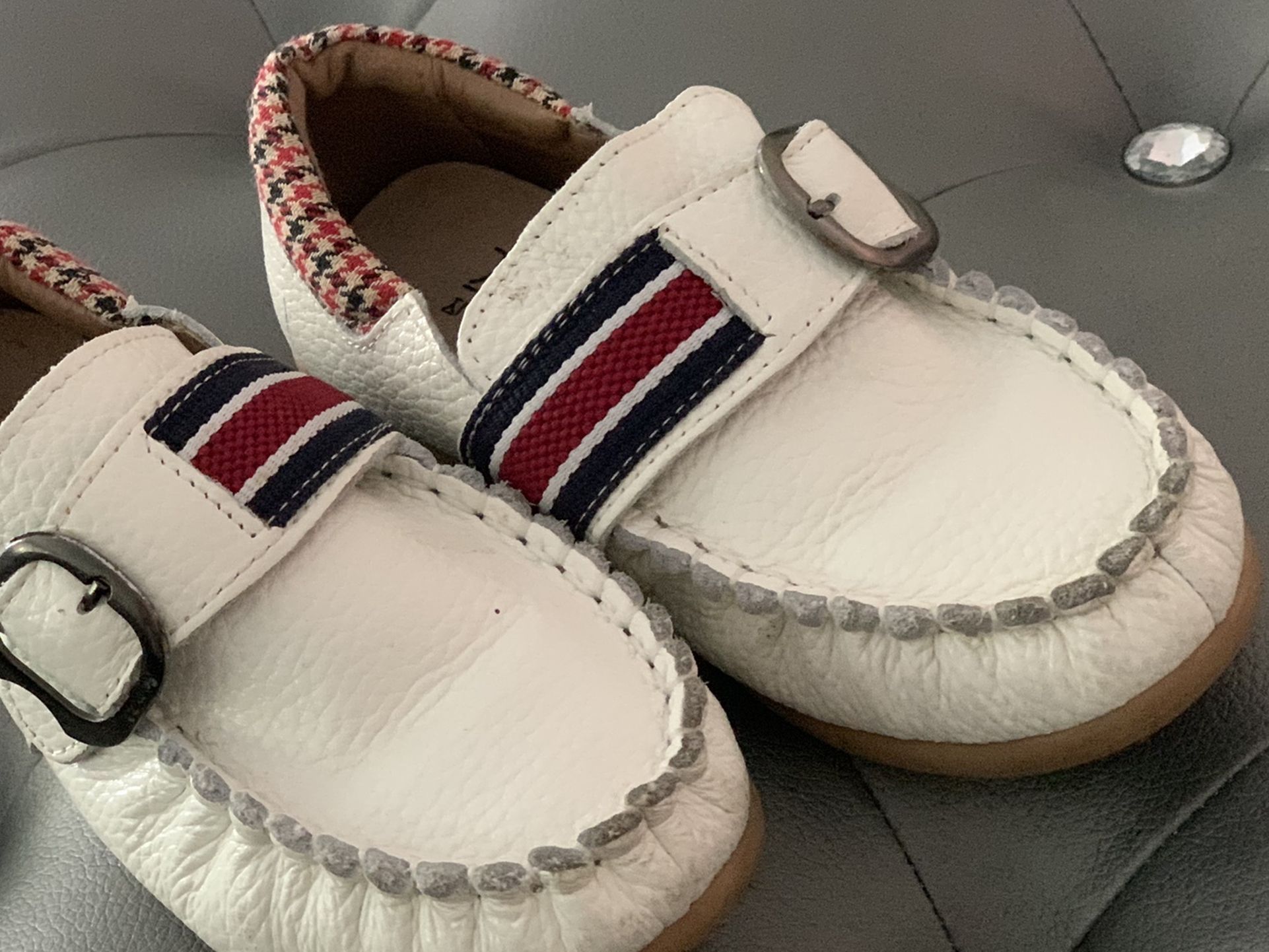 Kids Shoes White Geanuine Leather Like New