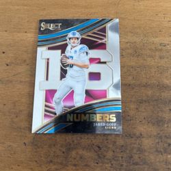 2024 SELECT JARED GOFF NUMBERS CARD