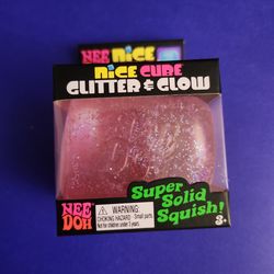 Needoh Nice Cube Glitter & Glow (Pink)
