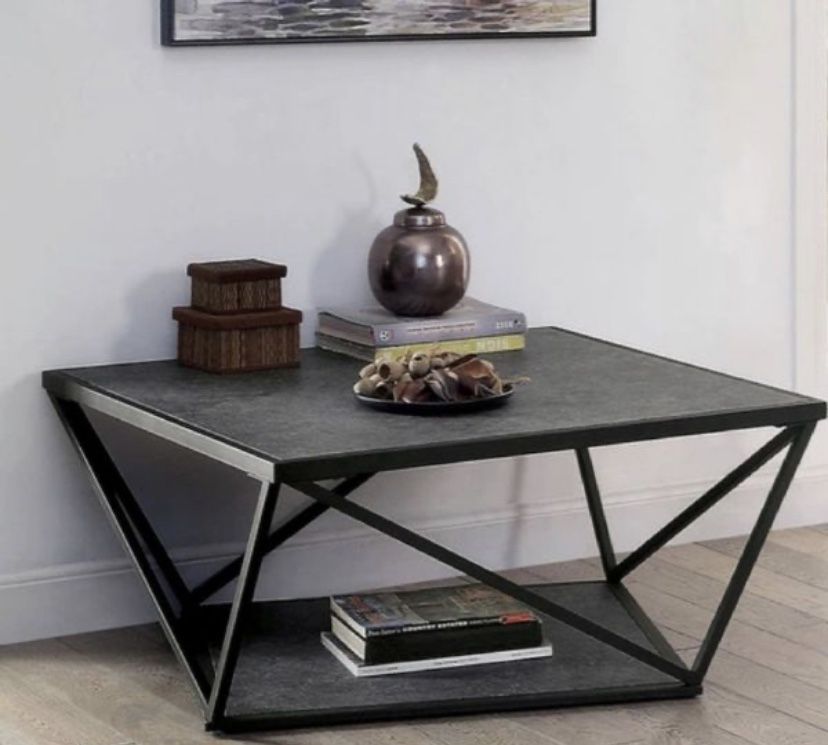 Square Coffee Table in Gray