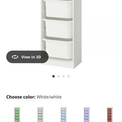 Ikea storage with plastic bins 