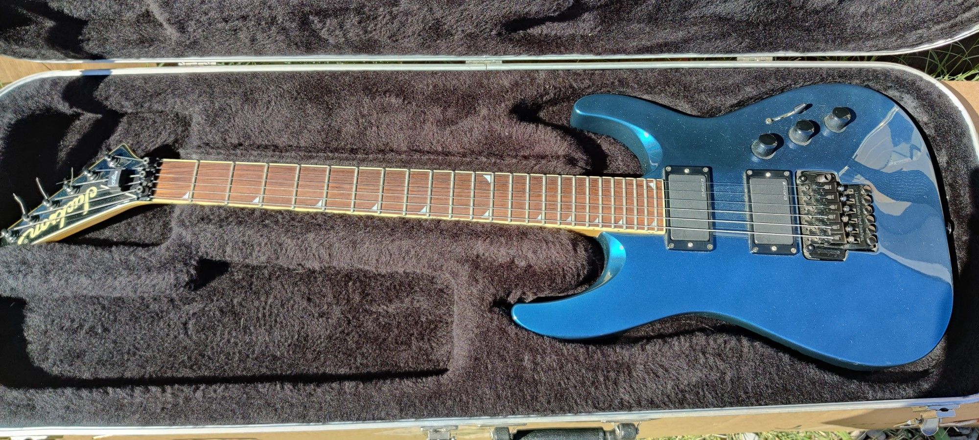 Cobalt Blue Dinky DKMG Jackson Reverse Headstock