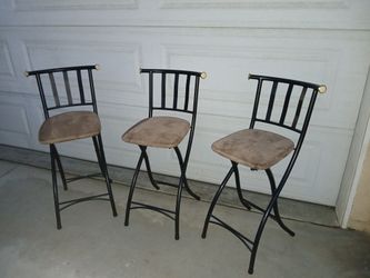 3 Indoor Folding Chairs