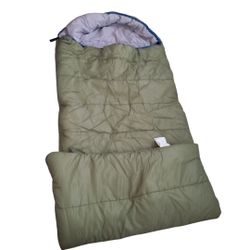 Vintage Slumberjack Mummy Sleeping Bag - Green/Grey Adult Outdoor Gear - Made in USA
