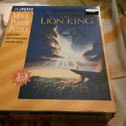 Vintage Lion King Movie Poster Puzzle 300 Pieces Finished 2’x3’ Feet 