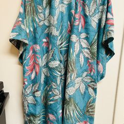 do everything in love- Tropical Teal Kimono One Size