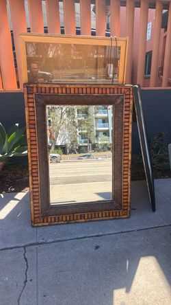 Beautiful bamboo mirror