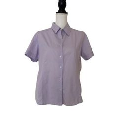 Mountain Lake Woman’s Lavender Short Sleeve Shirt/Top, Sz L