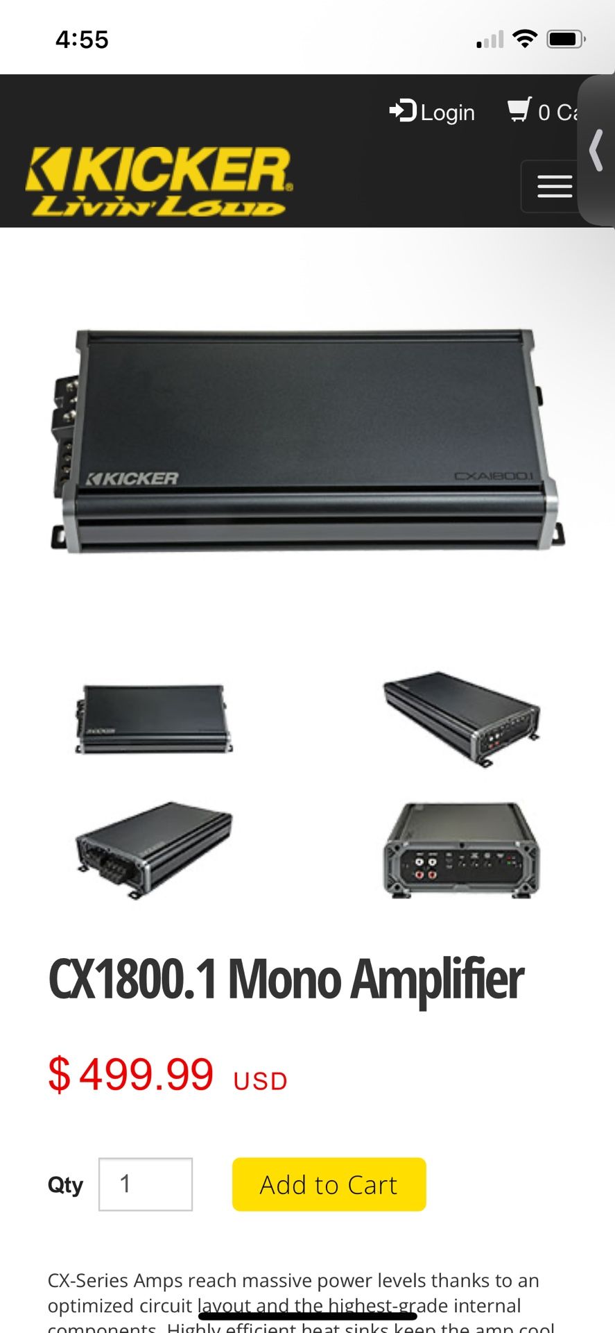 Kicker Amplifier Cxa1800.1