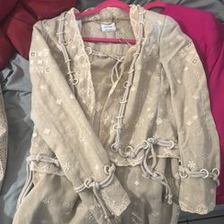 moschino Jacket with skirt tan