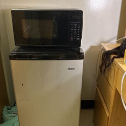 Microwave And Mini Fridge