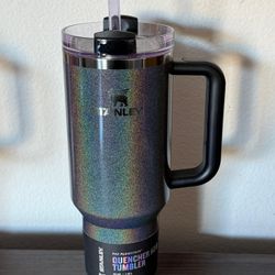 New Limited Edition 40oz STANLEY Quencher H2.0 Tumbler Midnight Glitz Water Bottle