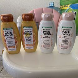 Whole Blends & Garnier Shampoo + Leave In Conditioner Each $2