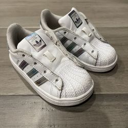 Used adidas Superstar Shelltoe CQ0743 White/Metallic Silver sz 7K