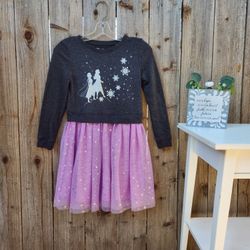 Disney Limited Edition Girls Dress Grey/ Purple Tulle Skirt Princess Size 8