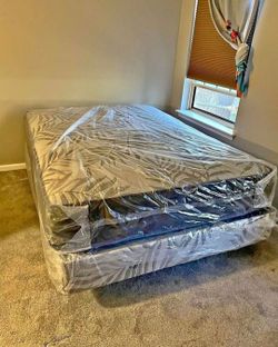 Brand New Mattress // Box Spring // Metal Frame // Inbox For Price