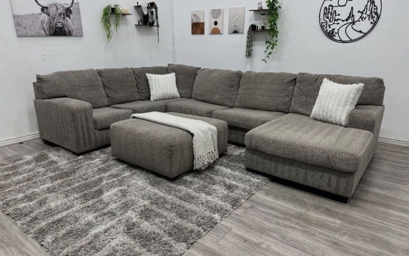 Grey Sectional Couch - Free Delivery