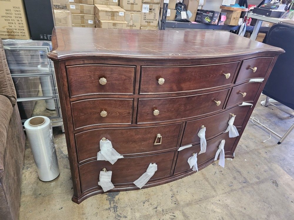 Solid Wood Dresser New  Has Damage Delivery Available 