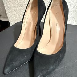 Casadei Black Suede Pointed Toe Pumps size 35(size 4.5-5 us size)