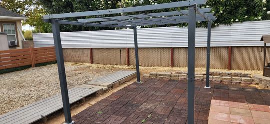 Steel outdoor gazebo patio shade  7'x12'