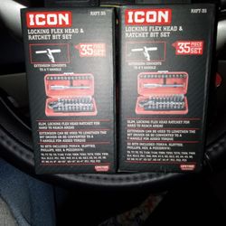 Icon Locking Flex Head And Ratchet Bit Set 35 Piece$25 Each