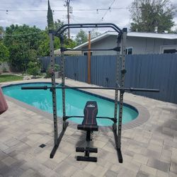 squat cage bench press shoulder press home gy