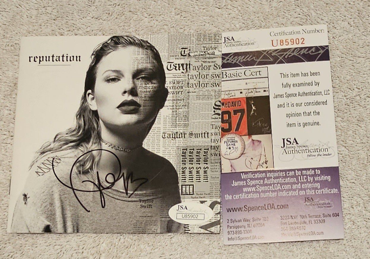 Taylor Swift Signed Reputation CD Cover