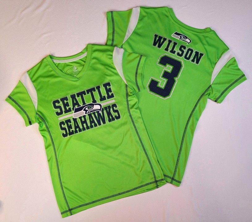 Seattle Seahawks RUSSELL WILSON Girls Jersey Top M, L