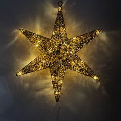 LED Gold sequin star