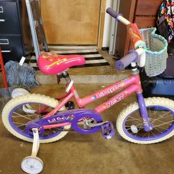 Girls Bike With Removable Training Wheels