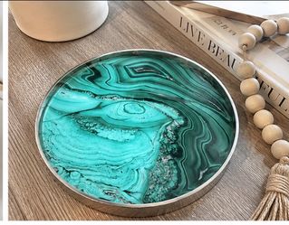 Luxury Malachite-Style Decorative Tray | Coup & Company