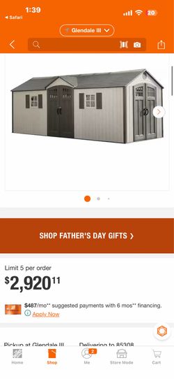 Shop Lifetime 20 ft. x 8 ft. Resin Garden Building Shed 食貪文
