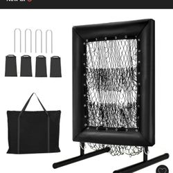 Athletic Works Adjustable Baseball Pitch Target Net- Youth & Adult Pitching Practice - 31 to 48 inch Height Adjustable Strike Zone