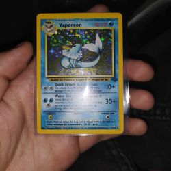 Vaporeon Holo Pokemon Card
