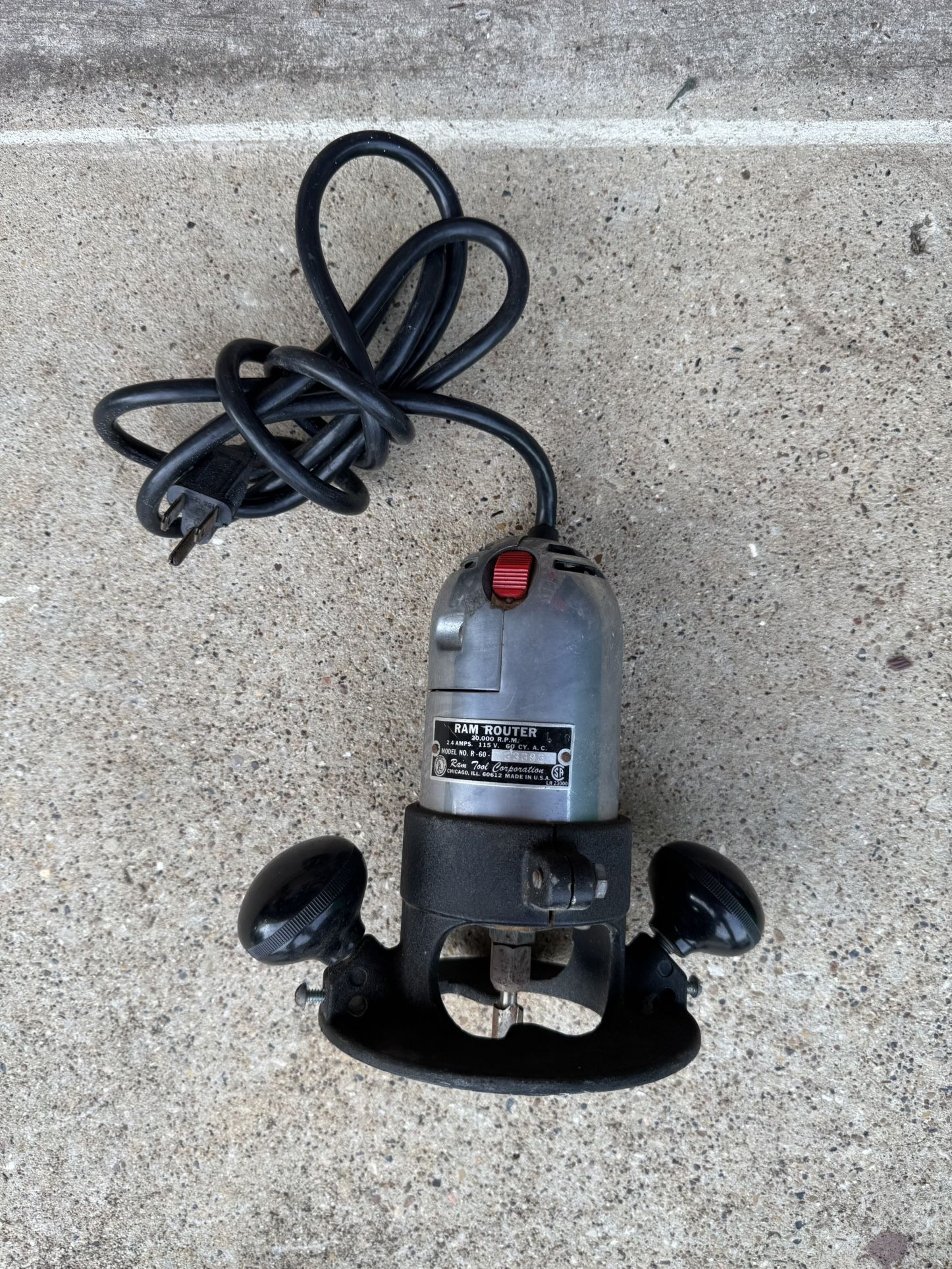 Vintage RAM Router Model R-60 Electric Power Tool