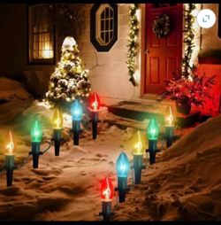 Outdoor Christmas Pathway Candle Lights