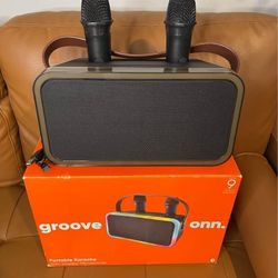 Portable Karaoke with Wireless Microphones, Bluetooth Wireless
