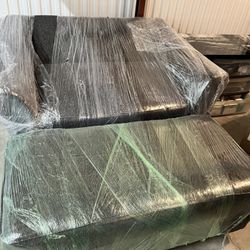 Double Chair And Ottoman 