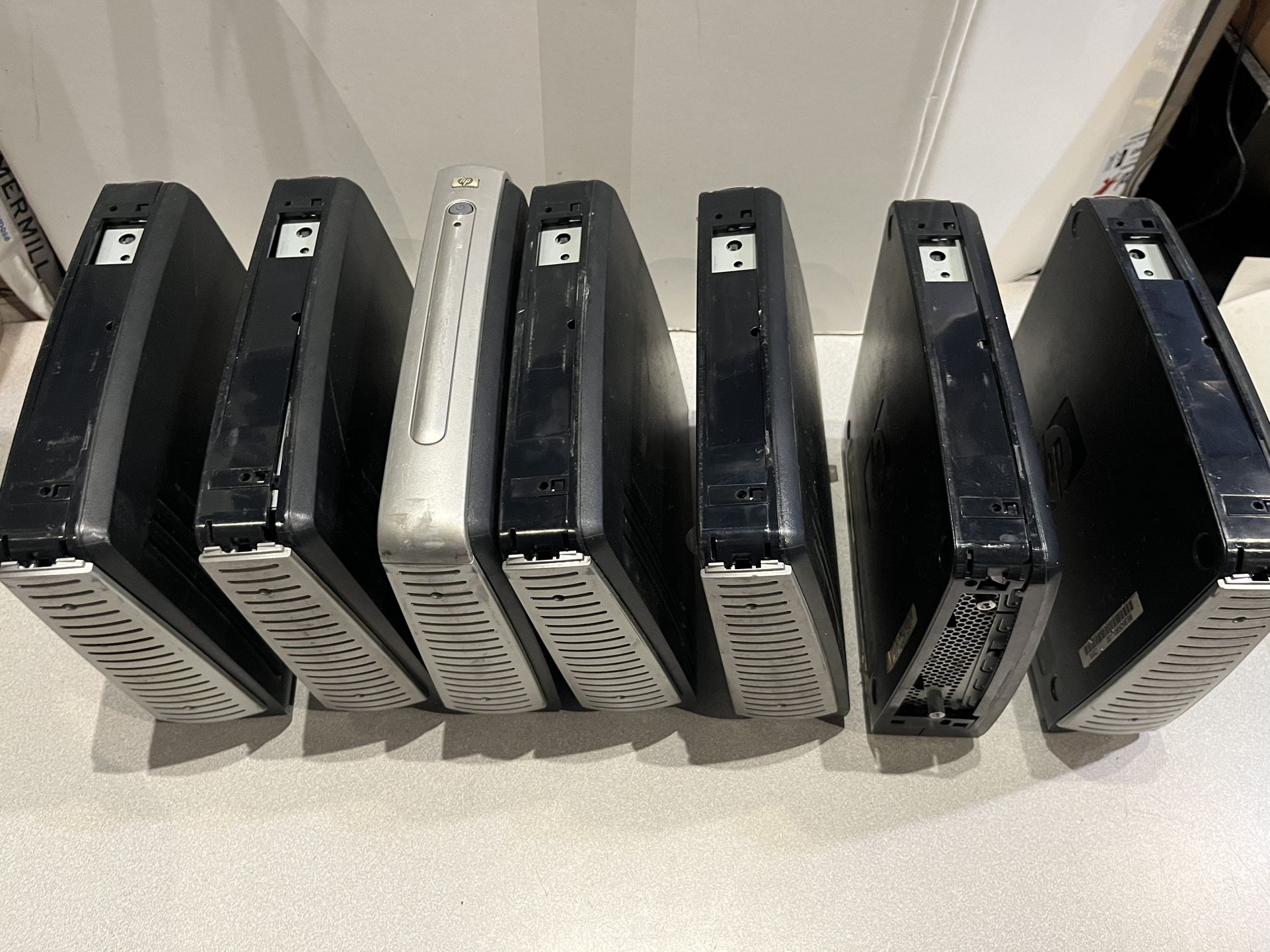 Lot of 7 HP thin Client t5000 6 power on 1 did not AS-IS