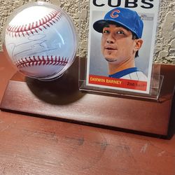 Darwin Barney Chicago Cubs Official Baseball Autograph Encased With Card #eshopchicago