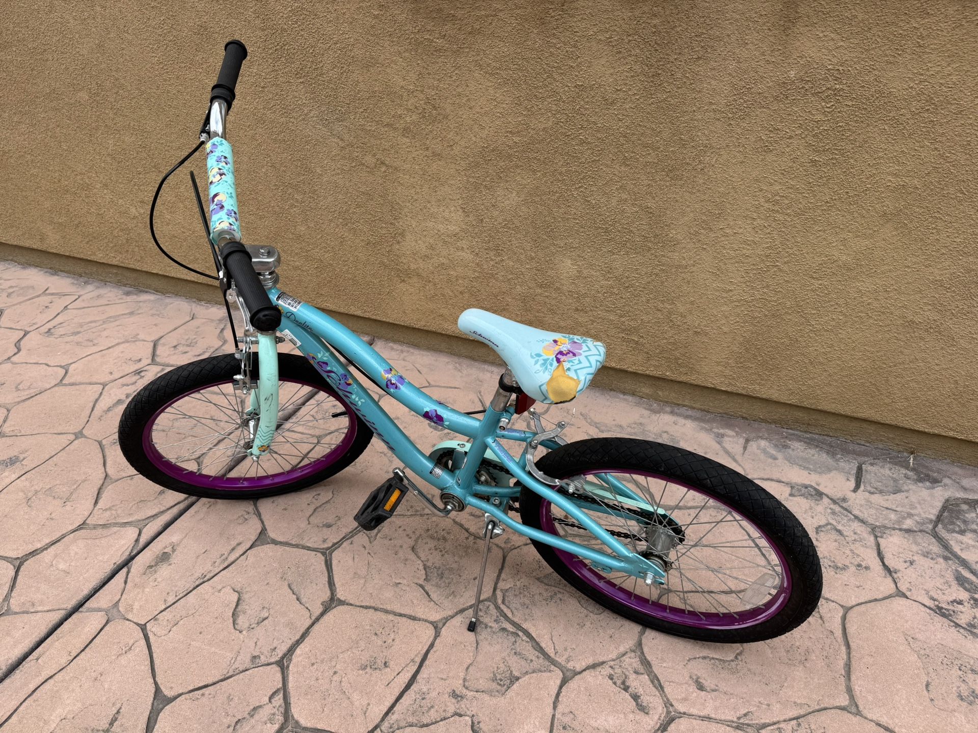 20 Inch Girls Bike, Single Speed Kids' Bicycles Kids Beach Cruiser Bike for Girls, Adjustable Seat