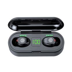 Black Bluetooth 5.0 Earbuds TWS Wireless Headphones Headset Stereo Samsung Android iPhone Earphone Gift
