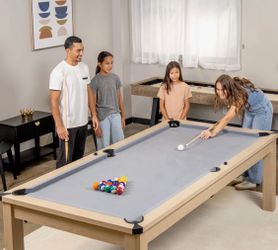 GOSPORTS 8 FT 3 IN 1 POOL, DINING, & TABLE TENNIS COMBO TABLE - CONVERTIBLE BILLIARDS WITH GAME ACCESSORIES